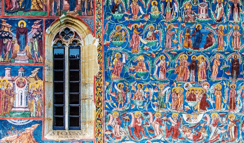 Freskos ir gotikiniai langai